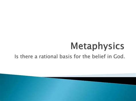 Ppt Metaphysics Powerpoint Presentation Free Download Id1118373