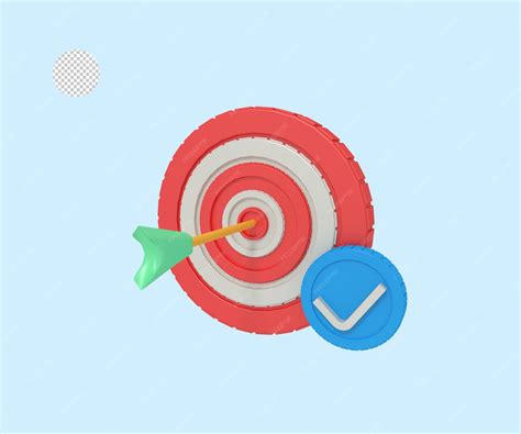 Premium PSD | 3d illustration of successfully reach the target