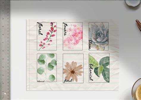 Botanical Nature Trading Cards Note Art Journal Cards Atc Vintage Mini