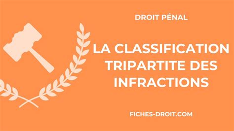 La Classification Tripartite Des Infractions YouTube