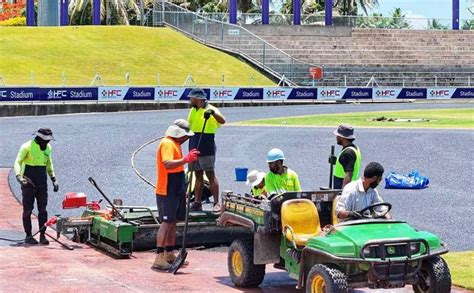 Track works at HFC Bank Stadium
