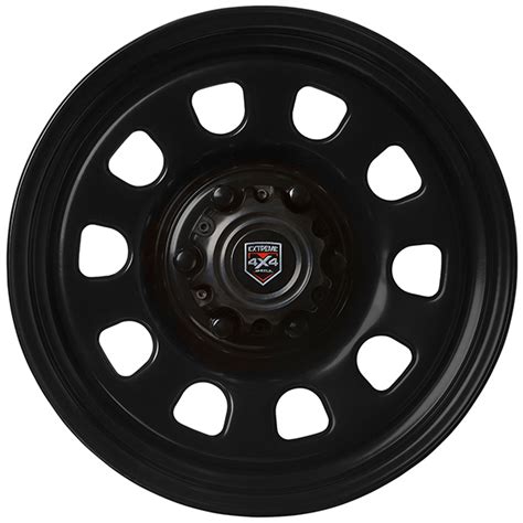 Extreme 4x4 Steel Wheel D Hole 17x8 6 139 7 20p 106 1 Black Fit Hilux Triton Cap