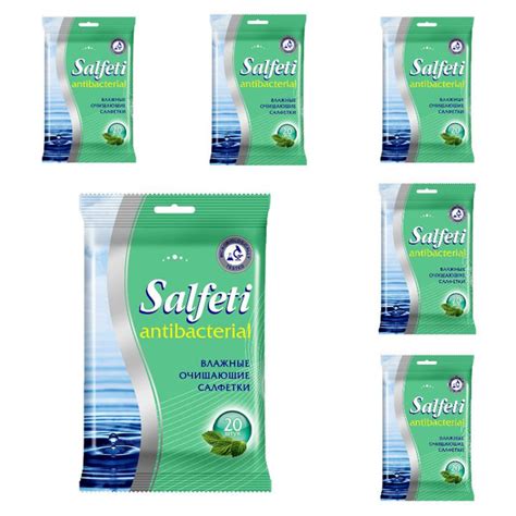Salfeti antibac, влажные салфетки антибактериальные, 20 шт - 6 уп ...