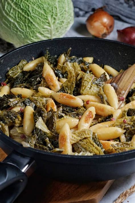 Wirsing Pfanne Mit Schupfnudeln Und Schinkenw Rfel Ultra Lecker