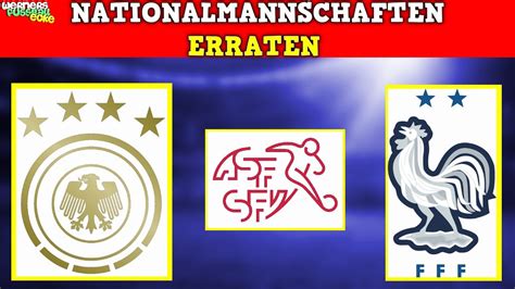 Kannst du alle Fussball Nationalmannschaften am Logo erraten Fußball