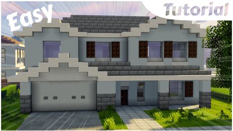 How To Build A Large Suburban House Minecraft Tutorial Youtube