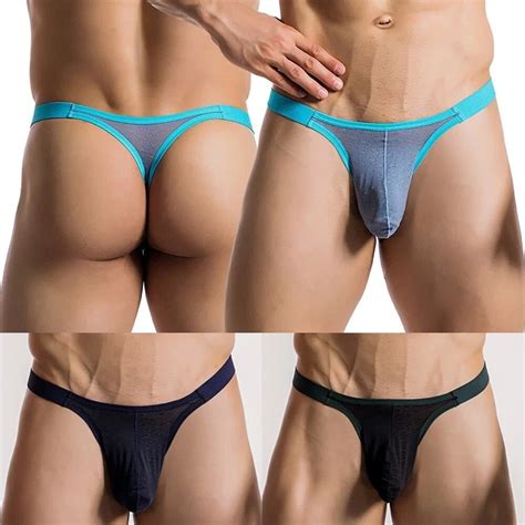 Men Sexy Low Rise Bulge Pouch Thong T Back G String Briefs Lingerie Underwear Picclick Au