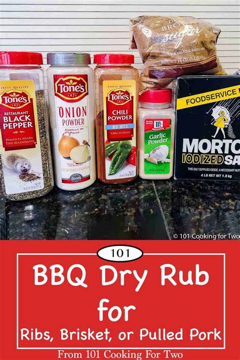 Bbq Dry Rub For Ribs Brisket Or Pulled Pork From 101 Cooking For Two