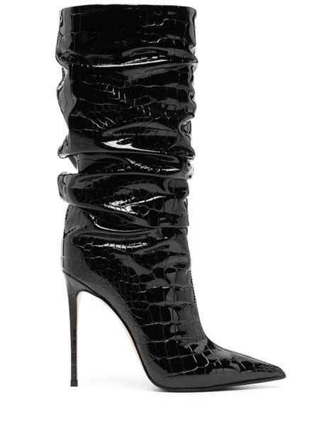 Le Silla Eva Mm Pointed Toe Boots Black Farfetch