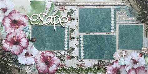 SCRAPPY HAPPY DESIGNS Kits For Sale Tropical Page Layout Using