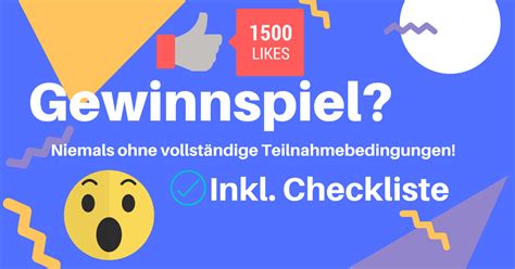 Abmahnung vermeiden Checkliste für Social Media Gewinnspiel