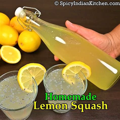 Lemon Squash | Lemon Syrup | Summer Drink | Homemade Lemon Squash ...