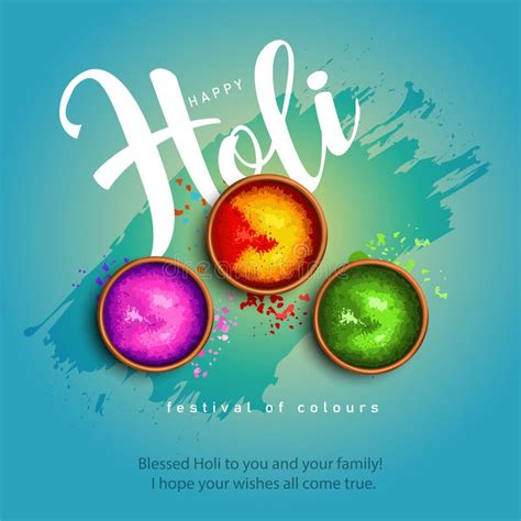 Indian Color Festival Happy Holi Celebrations Greetings With Holi