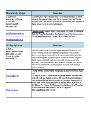 Fillable Online Deq Virginia Advanced Recycling Of Virginia Process