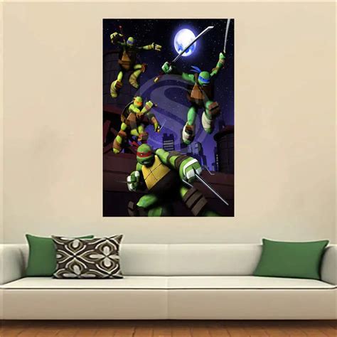 Wjy N Teenage Mutant Ninja Turtles Canvas Painting Wall Silk Poster