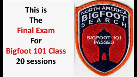 Bigfoot 101 Class With David Paulides Final Exam YouTube