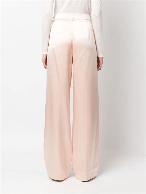 Magda Butrym Wide Leg Silk Trousers Orange Farfetch