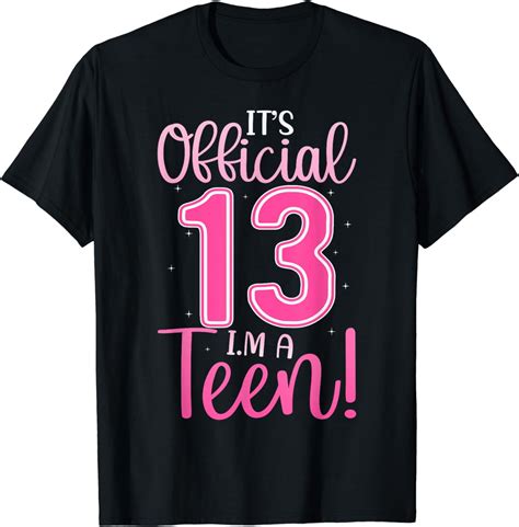 13th Birthday Girls 13 Years Teen Teenager Birthday New T Shirt