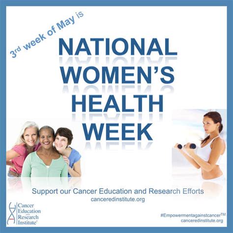 National Womens Health Week Cancer Education And Research Institute