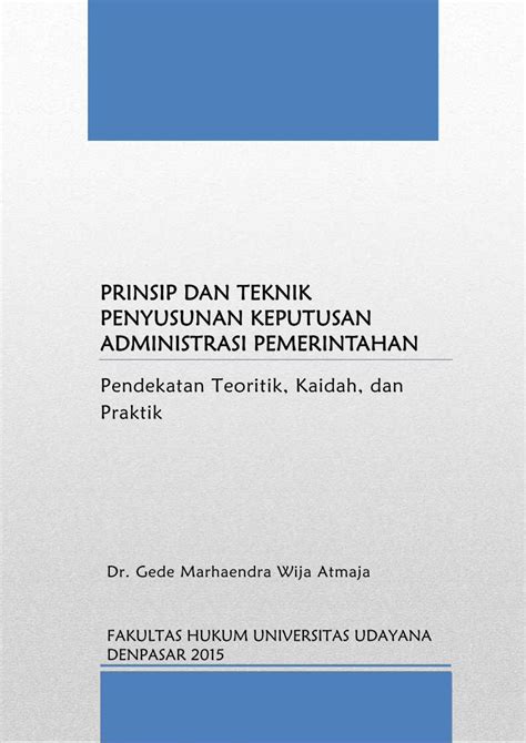 PDF PRINSIP DAN TEKNIK PENYUSUNAN KEPUTUSAN ADMINISTRASI DOKUMEN TIPS