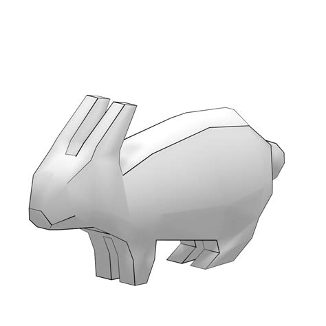 D Papercraft Model Of Low Poly Rabbit Free Printable Papercraft