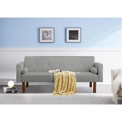 74 Futon Sofa Bed Twin Size Upholstered Recliner Removable
