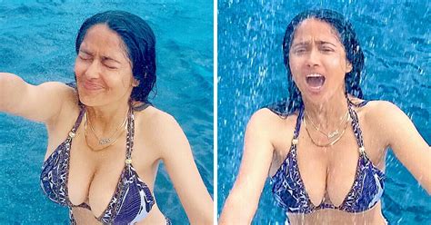 Salma Hayek Goes Makeup Free In A Bikini At And Proves Age Is Just A Number Bright Side