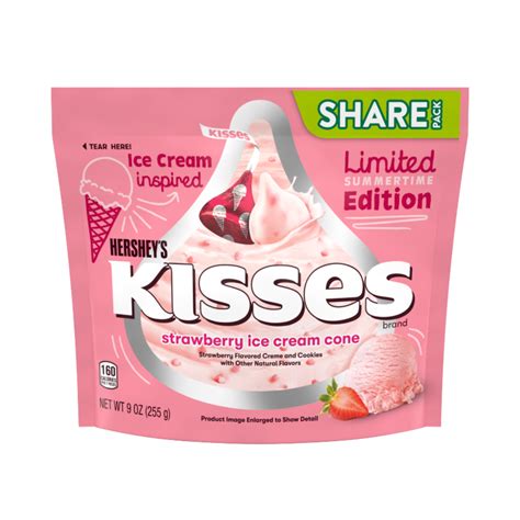 Hersheys Kisses Strawberry 283g Candy Mania