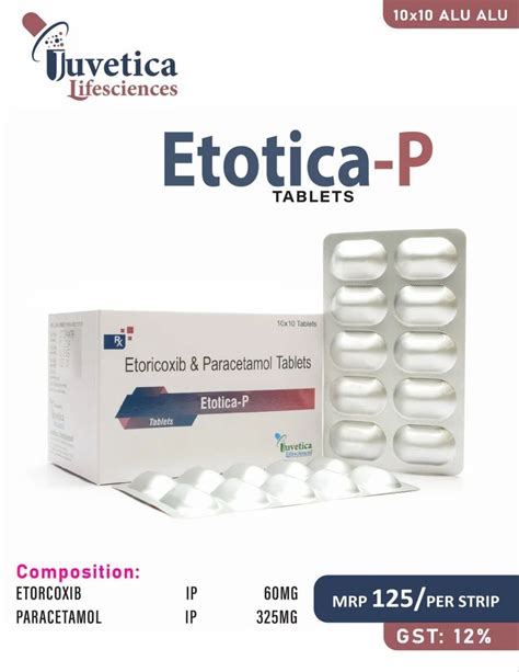 Etoricoxib 60 Mg Paracetamol 325mg Tablet At Rs 1250 Box In Chandigarh