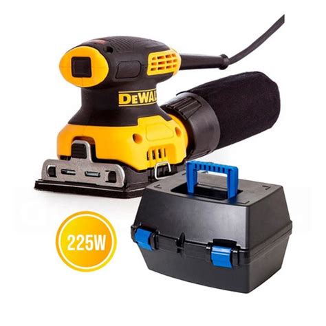 Lixadeira Orbital 225W Coletor DWE6411 Dewalt Maleta Submarino