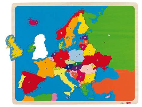 Puzzle carte de l Europe en bois 39 pièces à partir de 5 ans