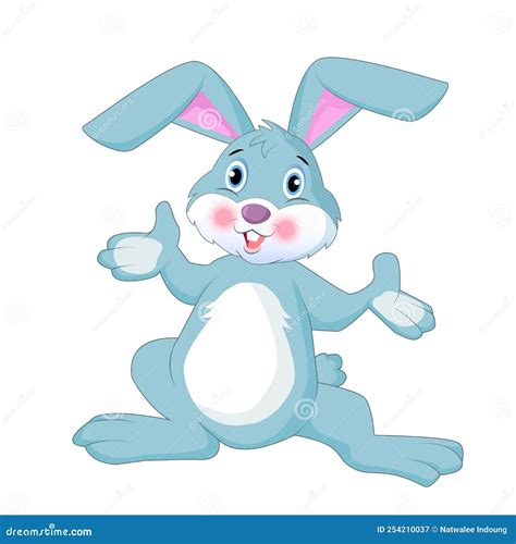 Cute Rabbit Character Easter Bunny Vector Stock Vector Illustration