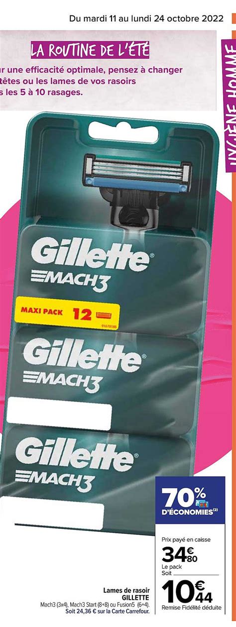 Promo Lames De Rasoir Gillette Chez Carrefour ICatalogue Fr