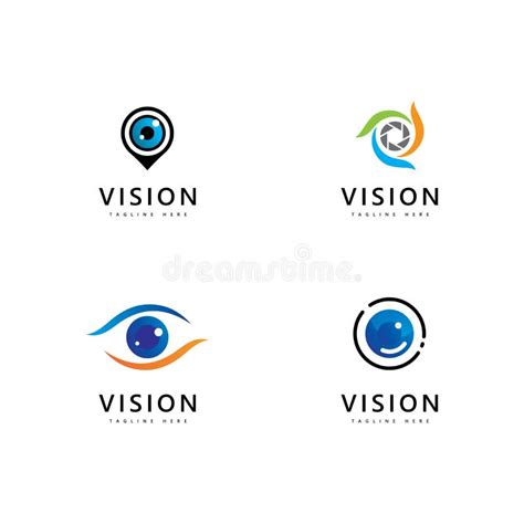 Abstract Eye Logo Letter Vision Eye Symbol Vector Template Design Stock