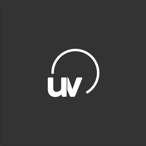 UV initial logo with rounded circle 27220458 Vector Art at Vecteezy