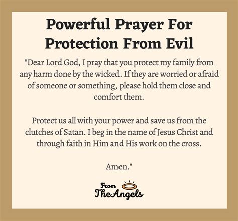 Short Prayers For Protection From Evil Spirits Urgent Powerful