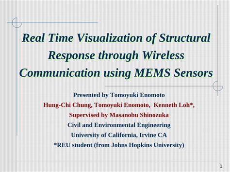 PDF Real Time Visualization Of Structural Response Through Shinozuka