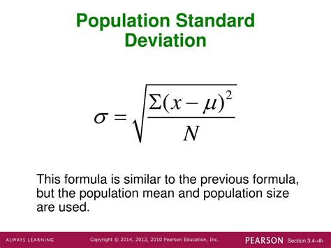 Population Standard Deviation Formula - Variance and Standard Deviation ...