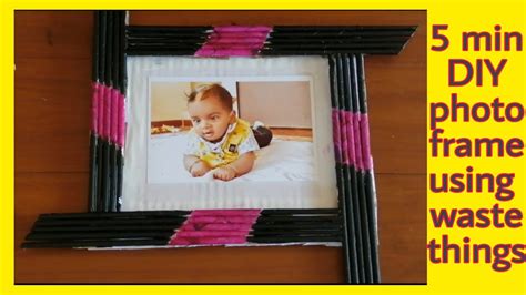 5 Minutes Newspaper Photo Frame How To Make Photo Frame At Home With