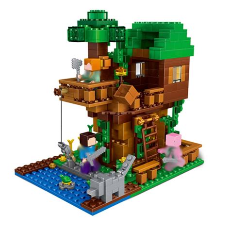 Juguete Bloques Casa Del Arbol Minecraft Unidades Envio