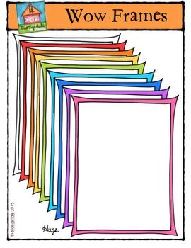 Wow Frames Colours Galore P Clips Trioriginals Digital Clip Art