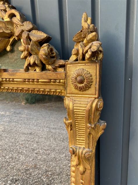 Proantic Miroir Louis Xvi En Bois Dor