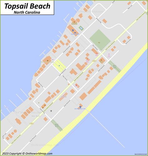 Topsail Beach Map North Carolina