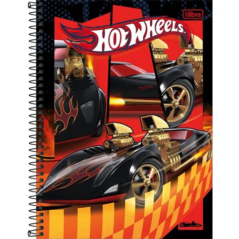 Caderno Universitário Espiral Capa Sortida Hot Wheels 80 Folhas Tilibra Lupel