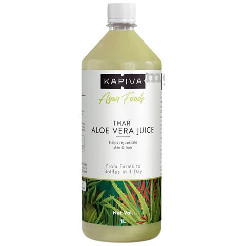 Kapiva Thar Aloe Vera Juice With Pulp Rejuvenates Skin Hair No