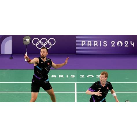 Anders Skaarup Rasmussen Badminton Jersey T Shirt With Kim Astrup