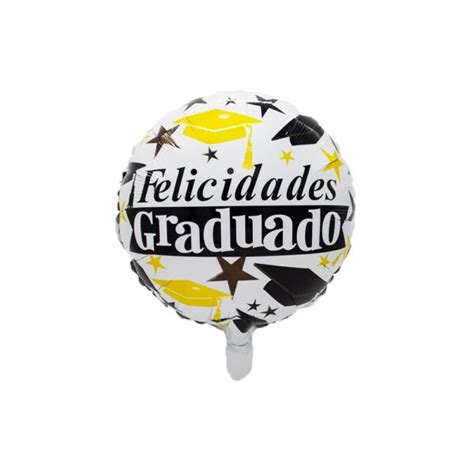 Globos Metalizados Graduaci N Surtidos Con Varilla Uds Aqua