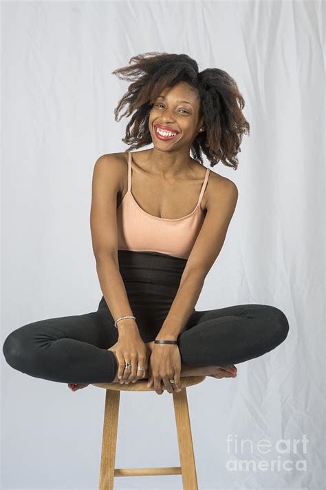 Mercedes The Dancer Smiling On The Stool Photograph By Dan Friend Fine Art America