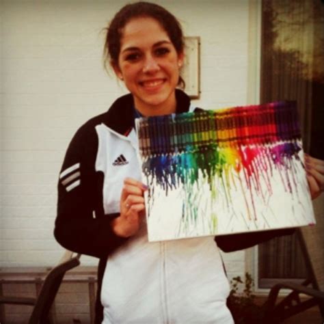 Hot Glue Crayons Onto A Canvas And Blow Dry Them Until Your Heart Is Content Hot Glue Crafty