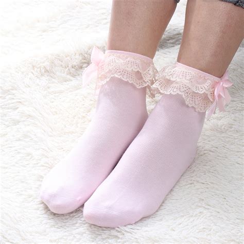 Womens Socks 2019 Ladies Women Ankle Lace Socks Frilly Ruffle Cute